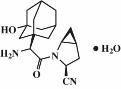Saksagliptīna strukturālā formula