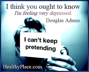 Douglas Adams citāts par depresiju - es domāju, ka jums vajadzētu zināt, ka jūtos ļoti nomākts.